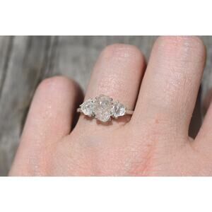alternative raw diamond engagement rings, raw crystal size 4 5 6 7 8 8 9 10 11